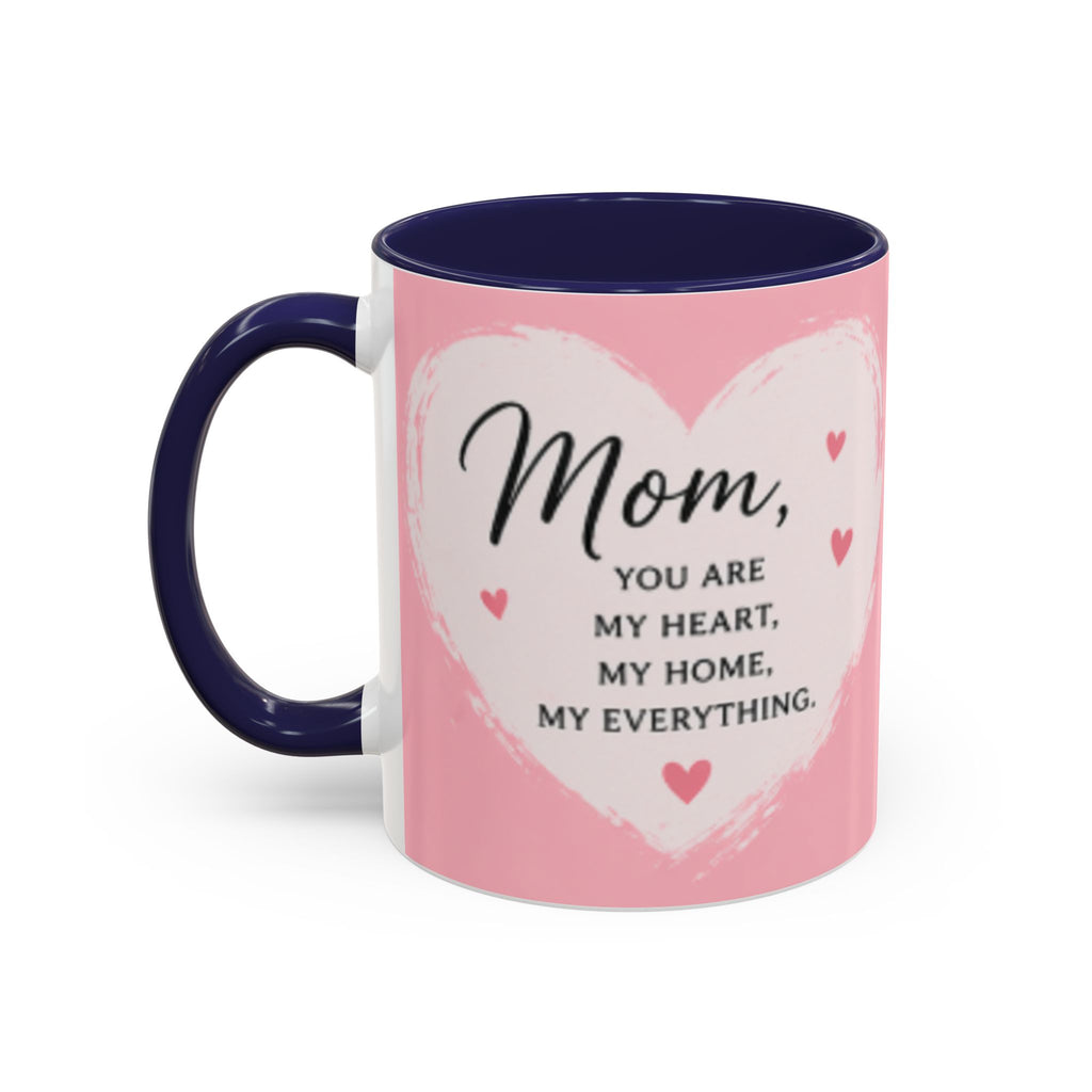 Happy Mother’s Day Heart Message Mug | Accent Coffee Mug 11oz 15oz