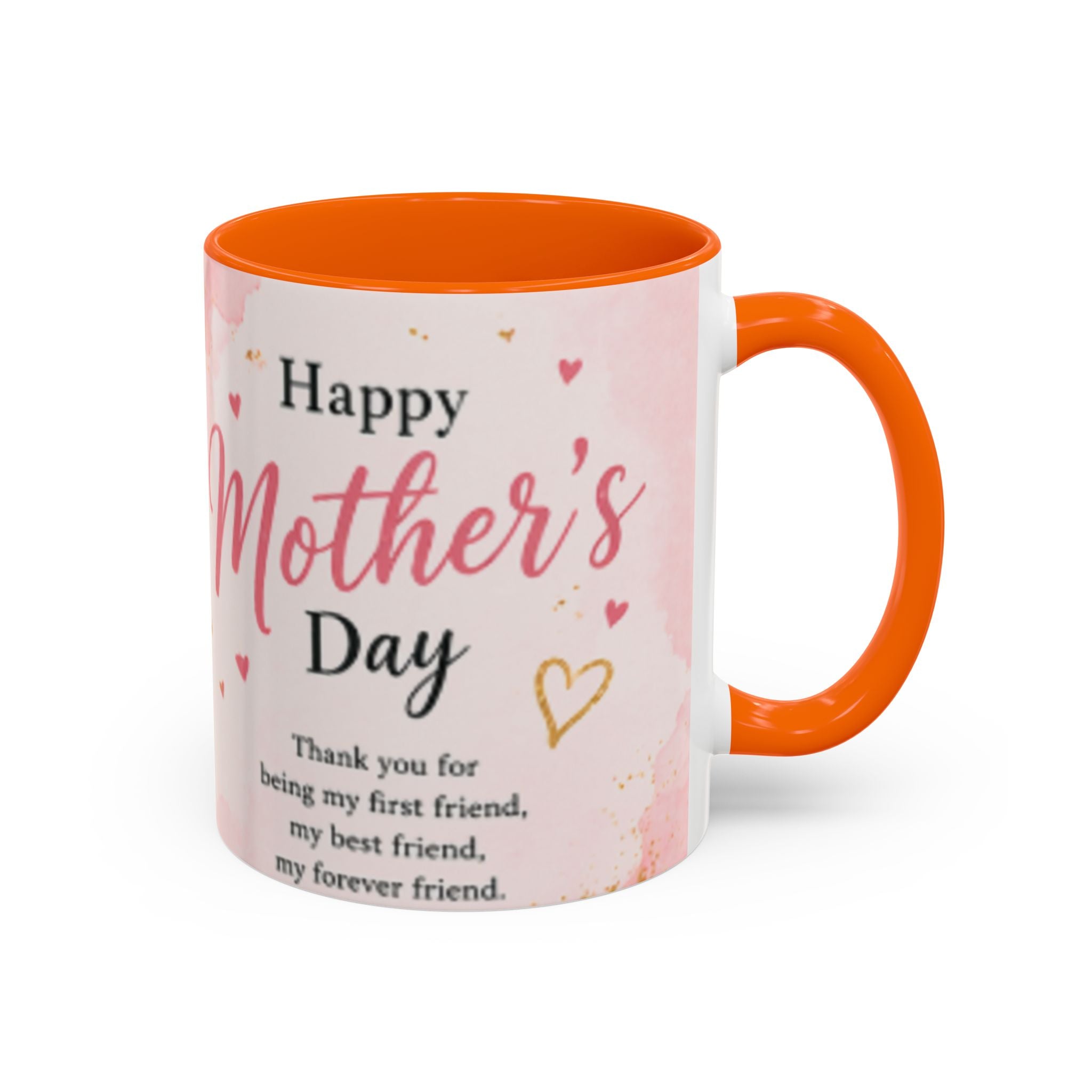 Happy Mother’s Day Heart Message Mug | Accent Coffee Mug 11oz 15oz