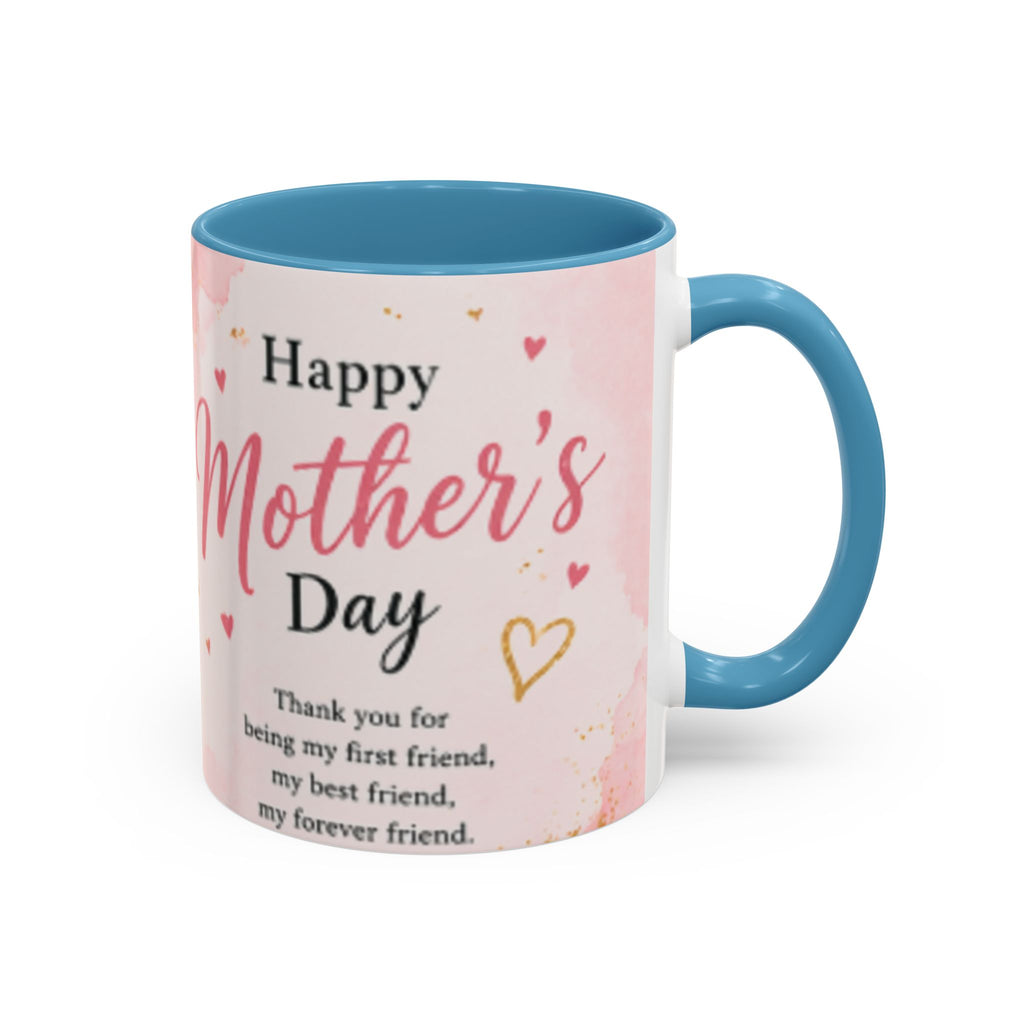 Happy Mother’s Day Heart Message Mug | Accent Coffee Mug 11oz 15oz