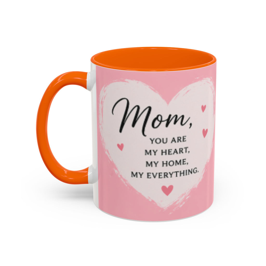 Happy Mother’s Day Heart Message Mug | Accent Coffee Mug 11oz 15oz