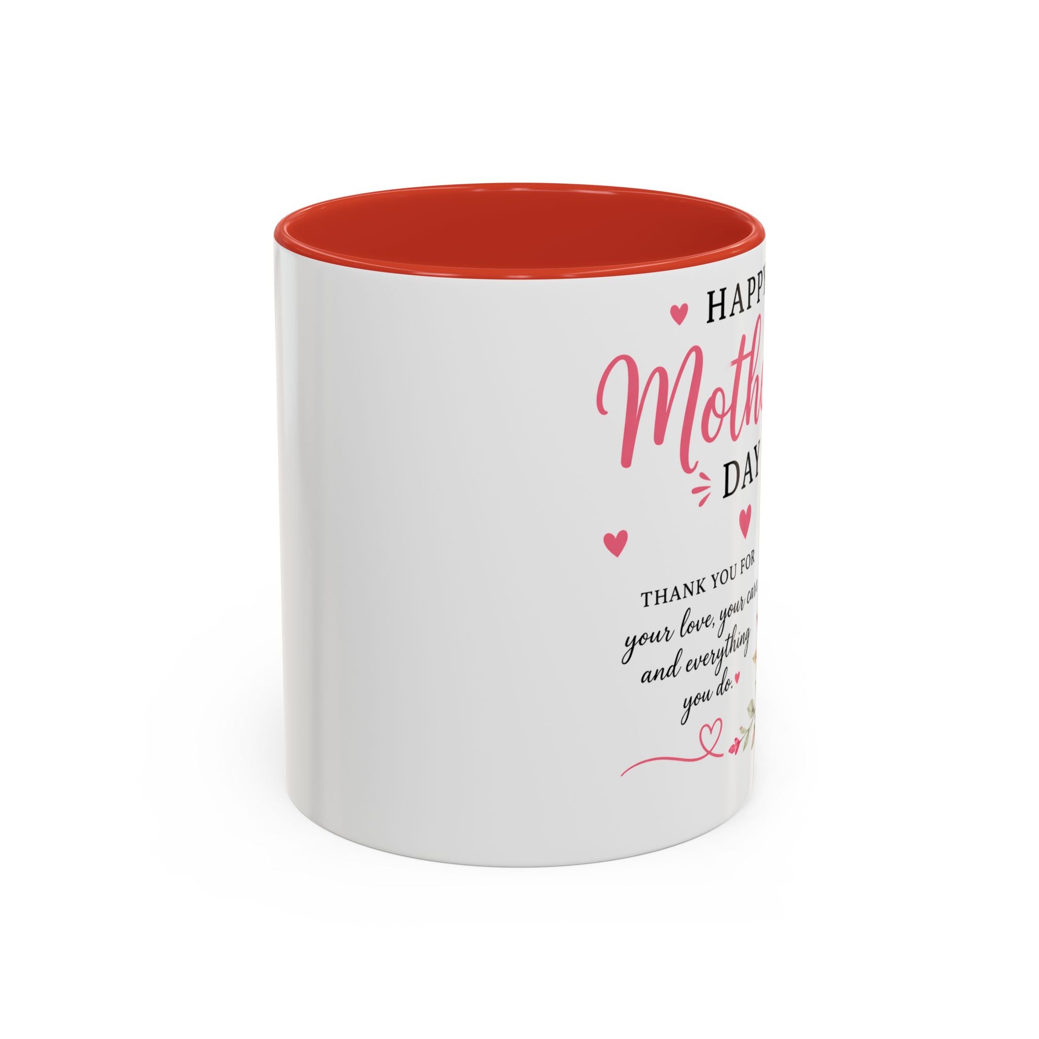 Happy Mother's Day floral design Accent Coffee Mug | 11oz 15oz