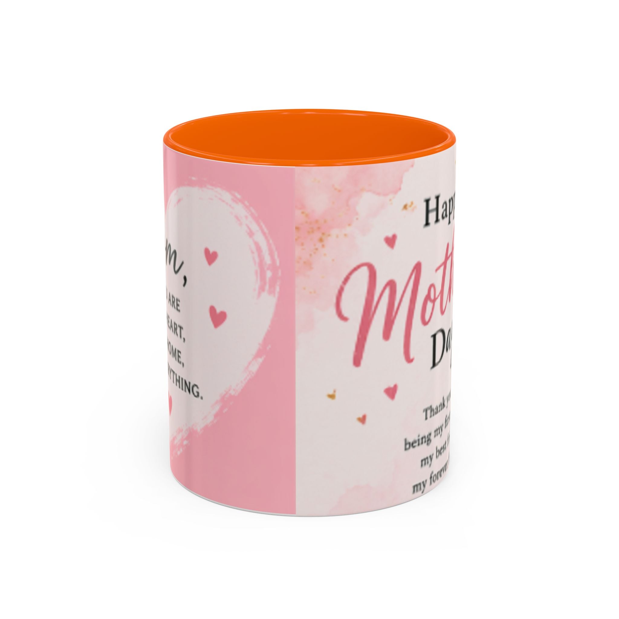 Happy Mother’s Day Heart Message Mug | Accent Coffee Mug 11oz 15oz