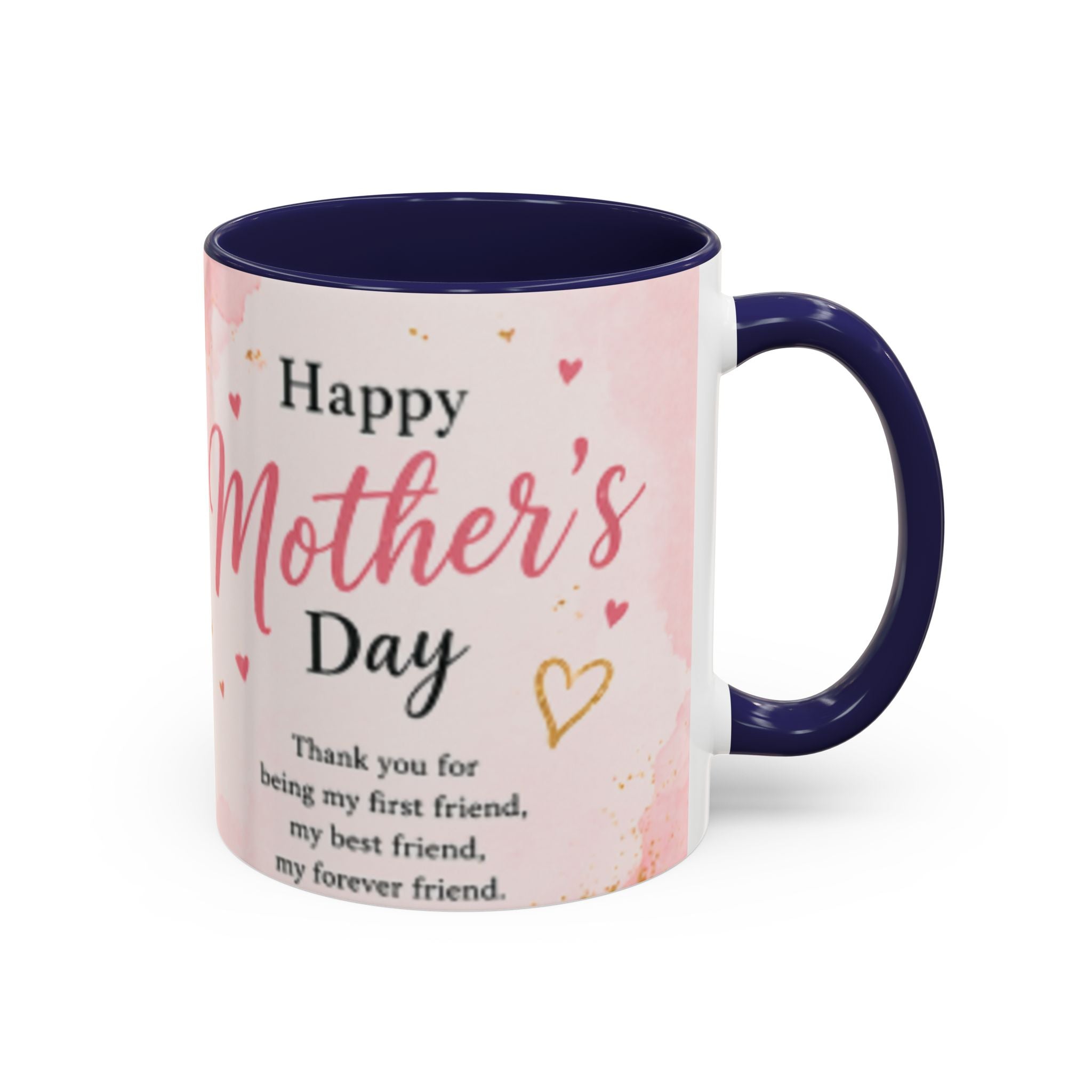 Happy Mother’s Day Heart Message Mug | Accent Coffee Mug 11oz 15oz
