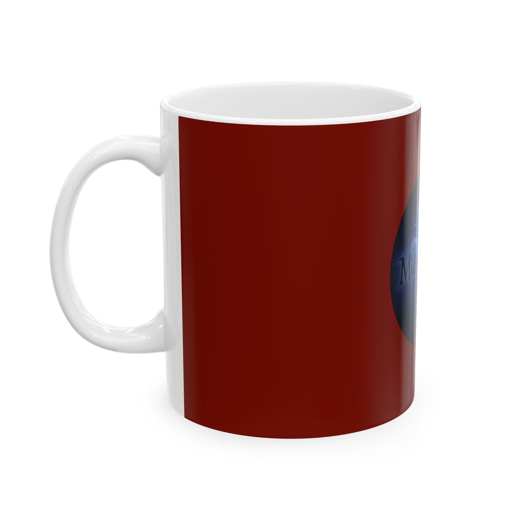 Midnight Echo crescent moon logo Mug | ceramic coffee cup
