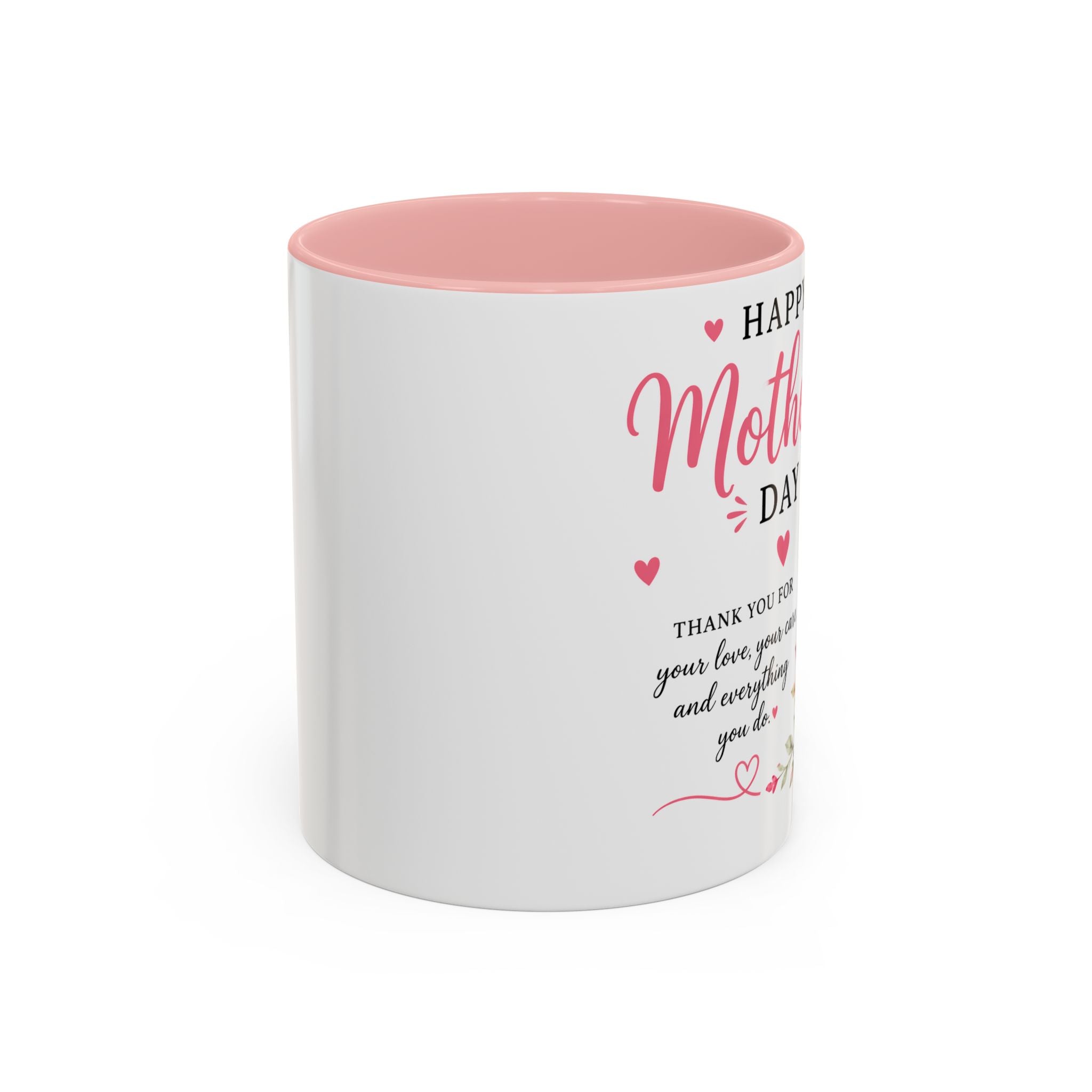 Happy Mother's Day floral design Accent Coffee Mug | 11oz 15oz