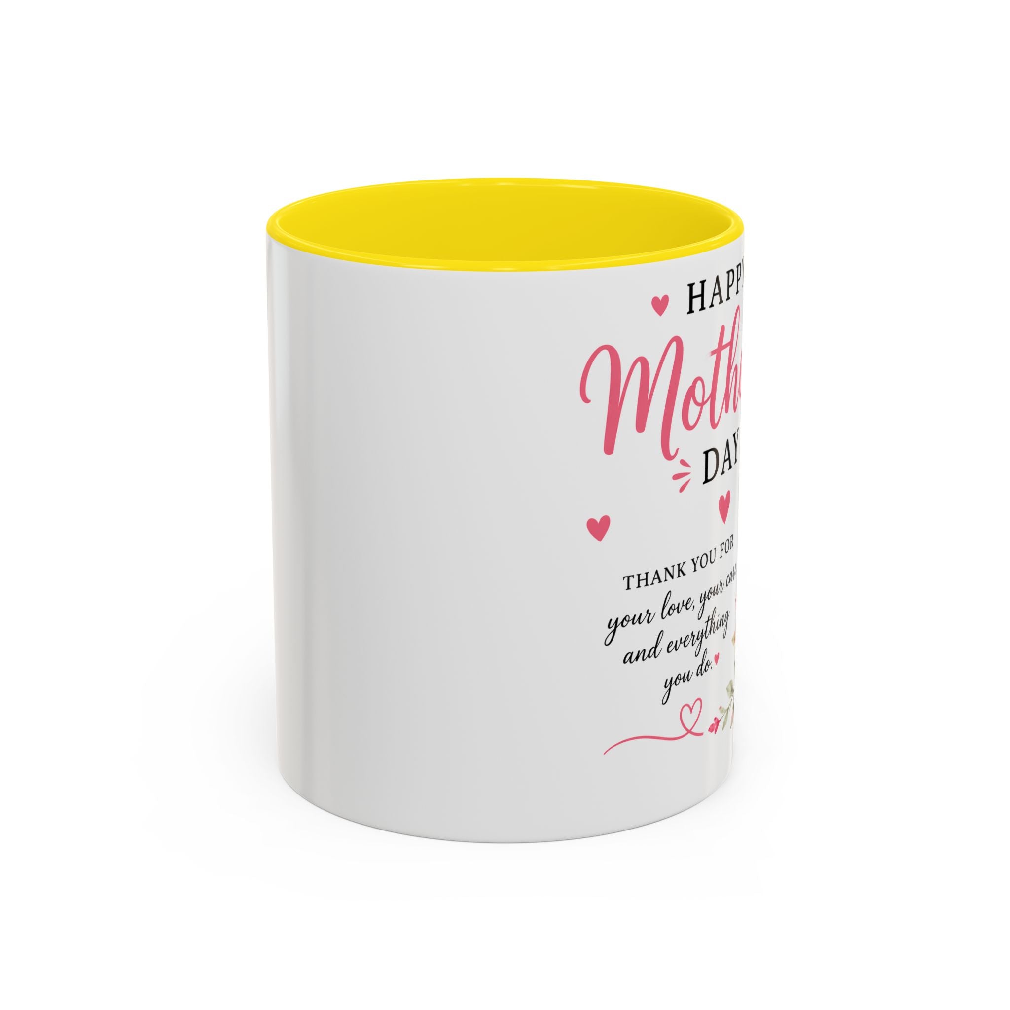 Happy Mother's Day floral design Accent Coffee Mug | 11oz 15oz