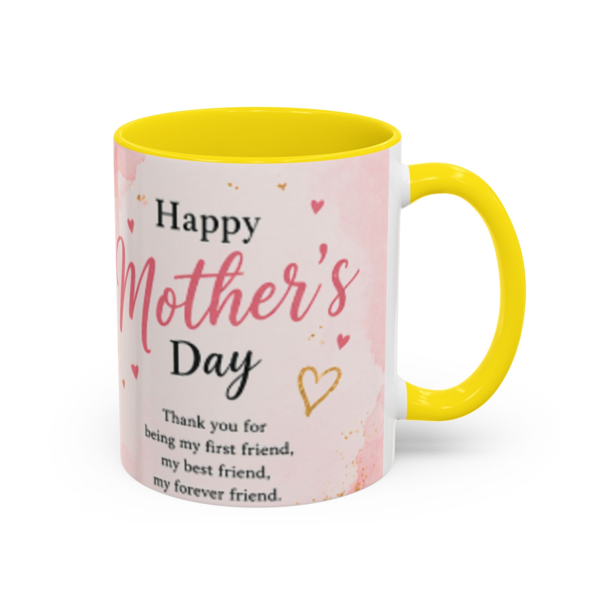 Happy Mother’s Day Heart Message Mug | Accent Coffee Mug 11oz 15oz