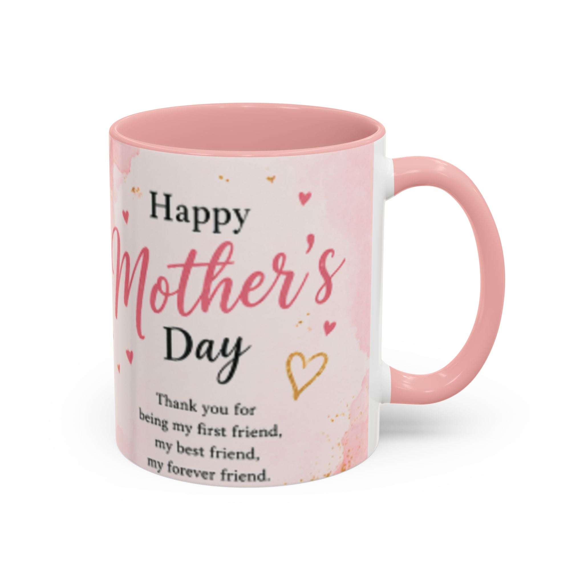 Happy Mother’s Day Heart Message Mug | Accent Coffee Mug 11oz 15oz