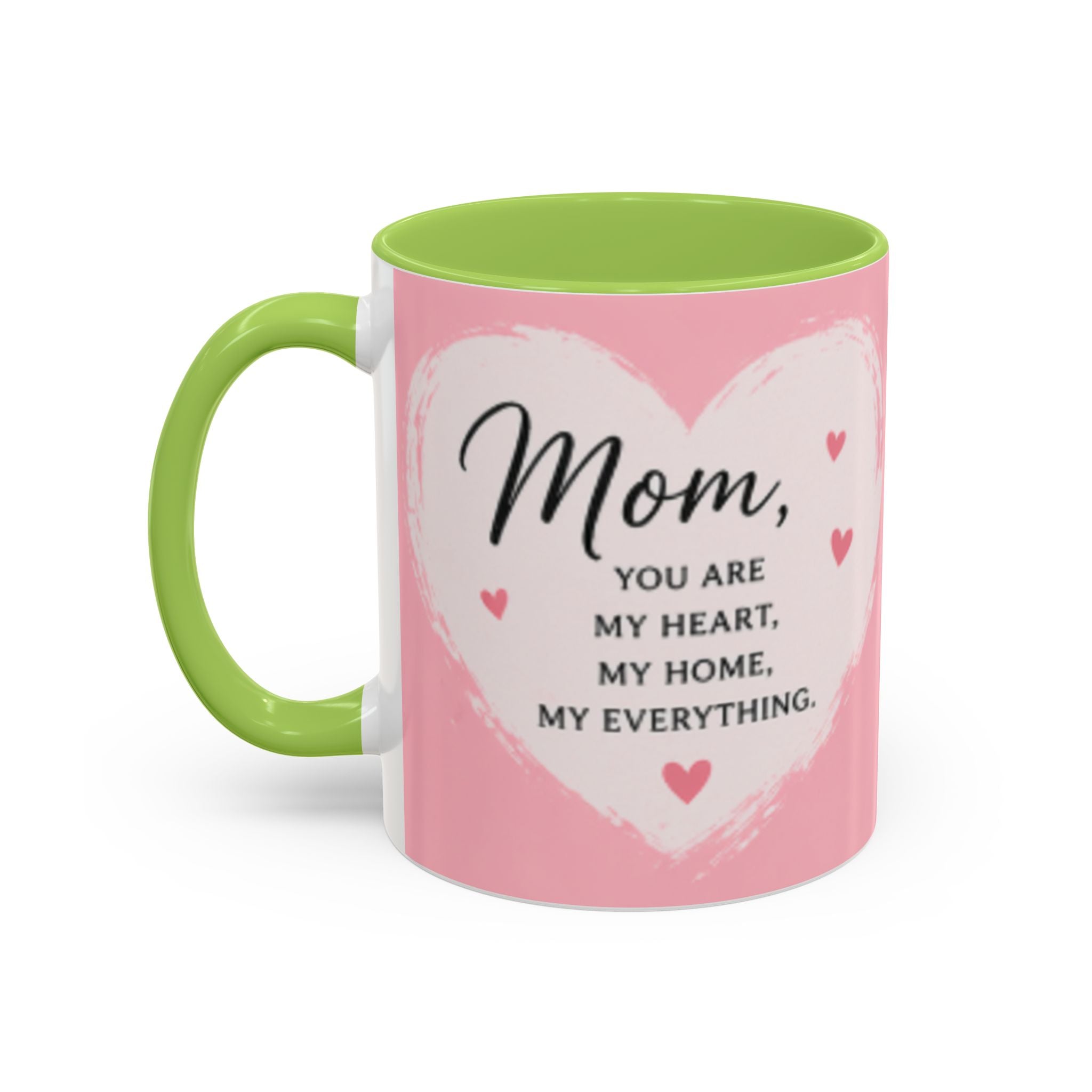 Happy Mother’s Day Heart Message Mug | Accent Coffee Mug 11oz 15oz