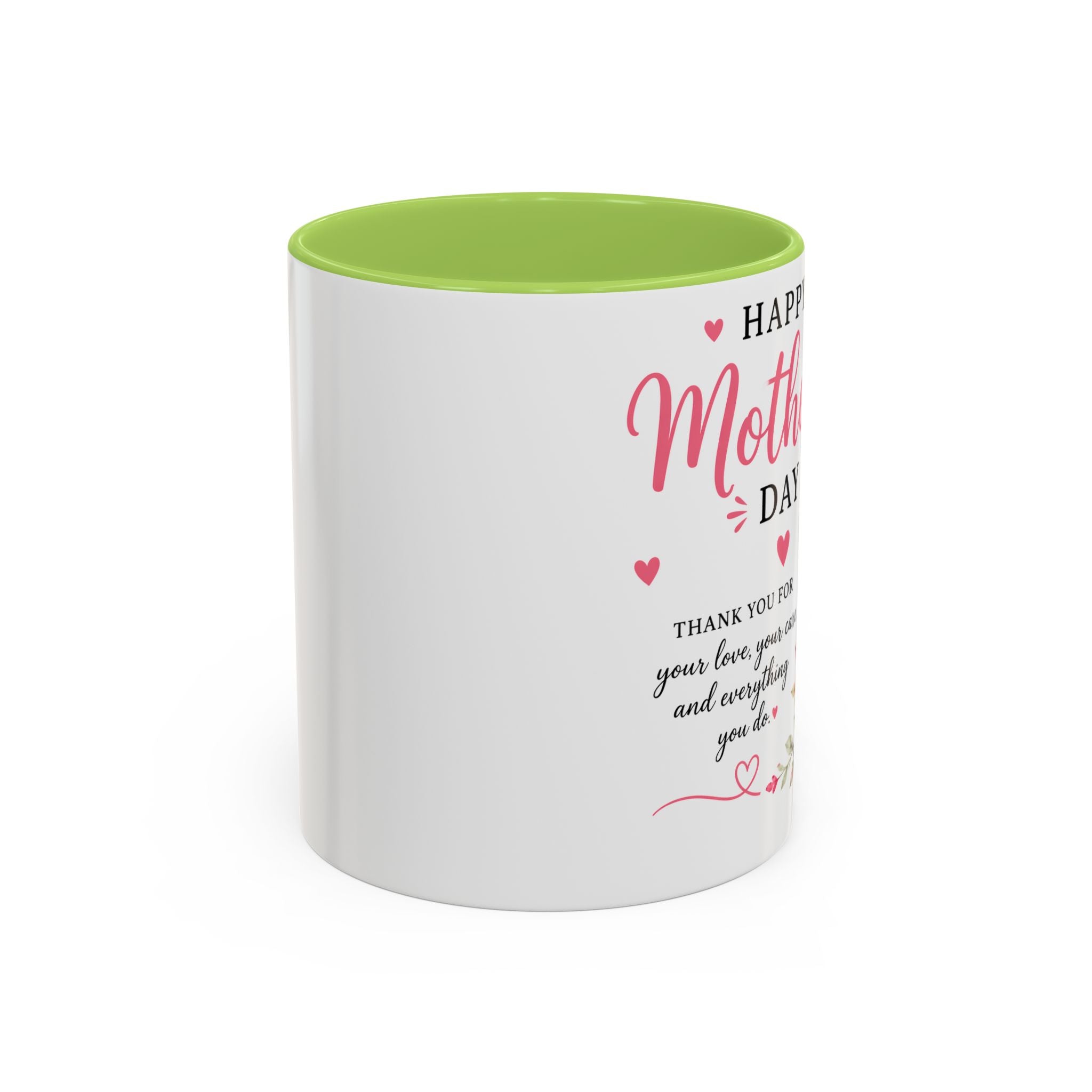 Happy Mother's Day floral design Accent Coffee Mug | 11oz 15oz