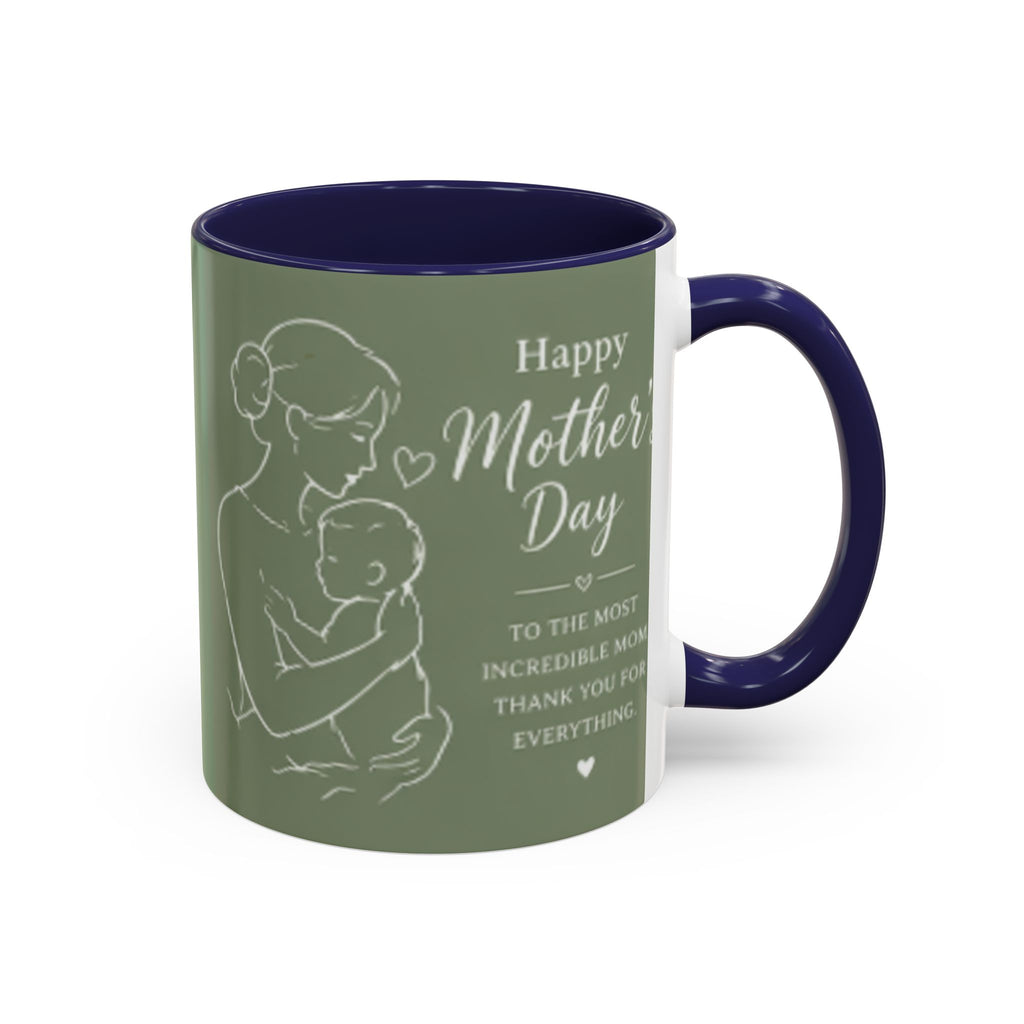 Mother and Baby Illustration Mug | Happy Mother's Day Accent Coffee Mug