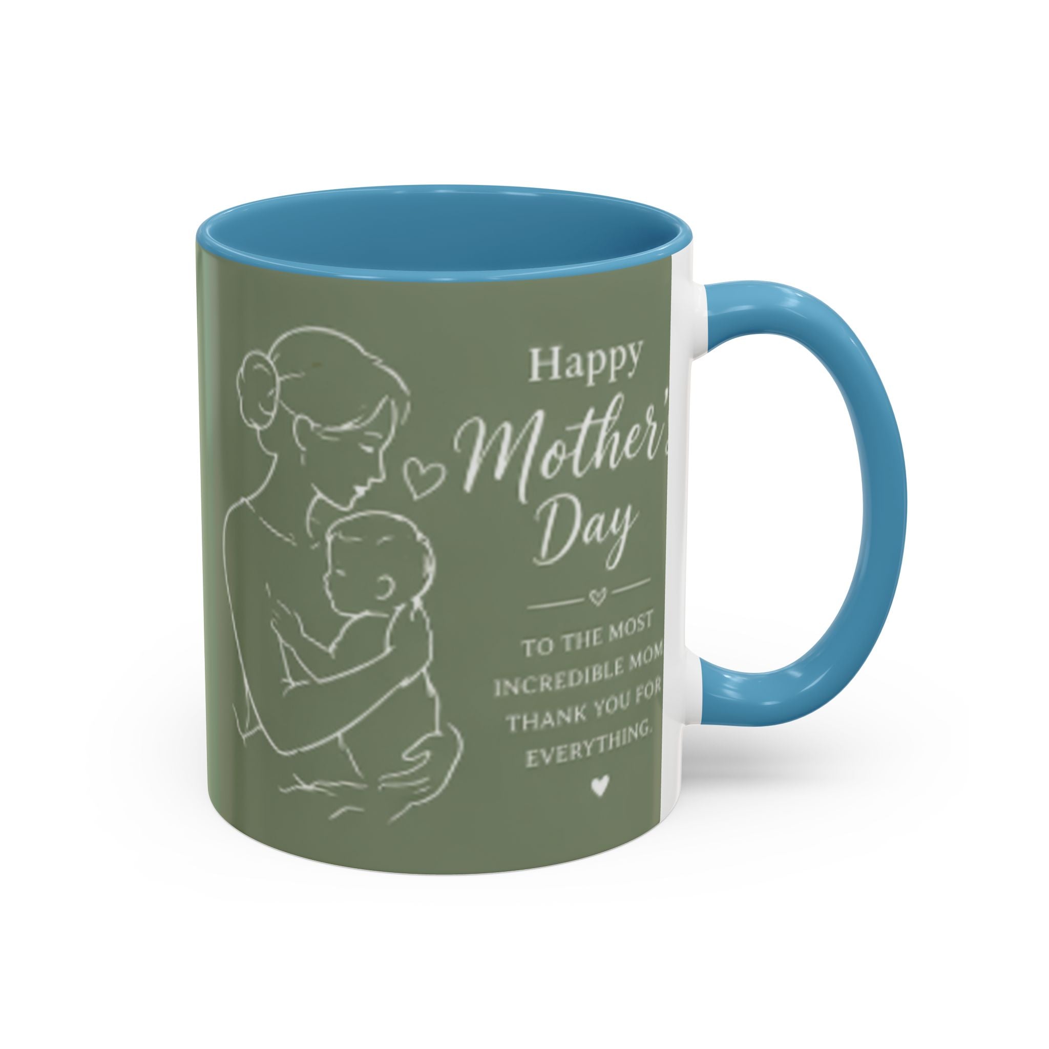 Mother and Baby Illustration Mug | Happy Mother's Day Accent Coffee Mug