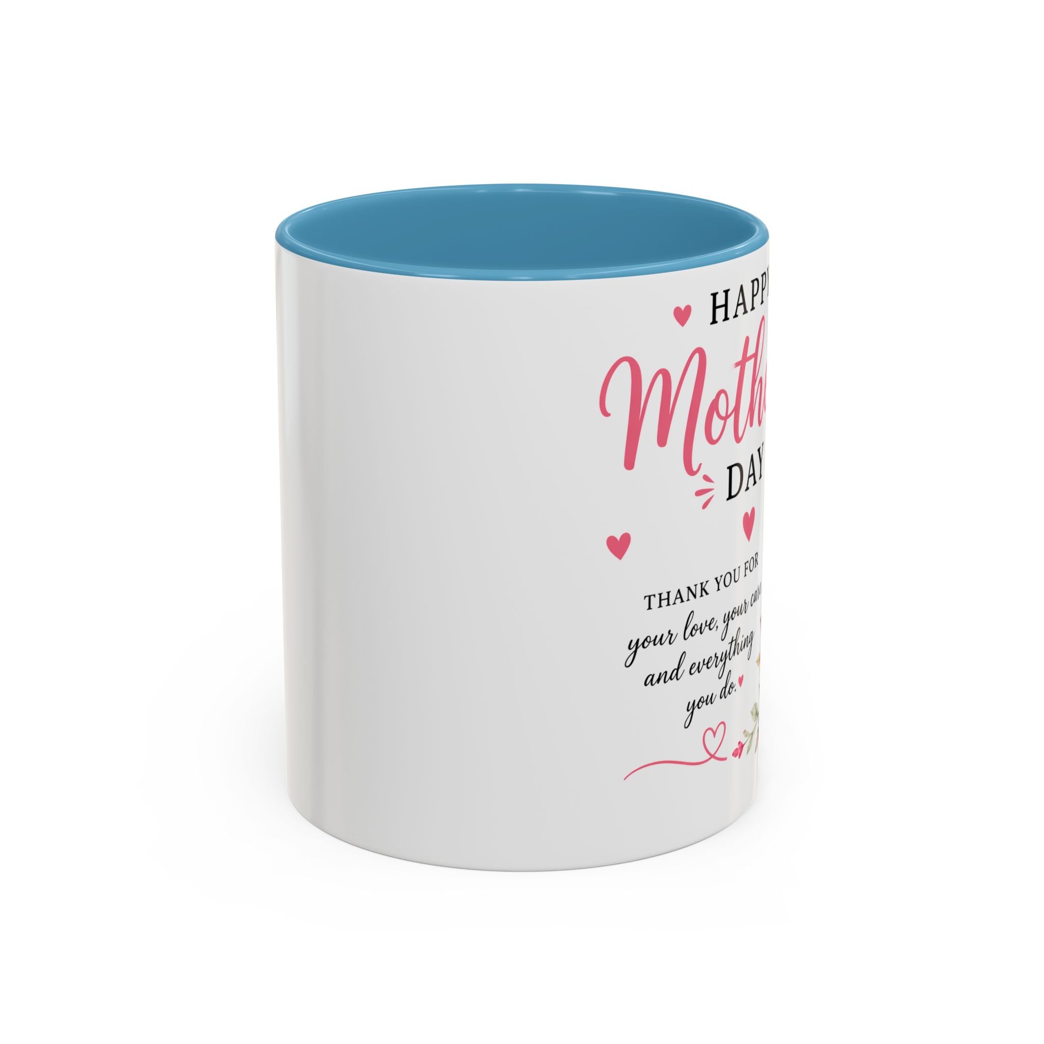 Happy Mother's Day floral design Accent Coffee Mug | 11oz 15oz