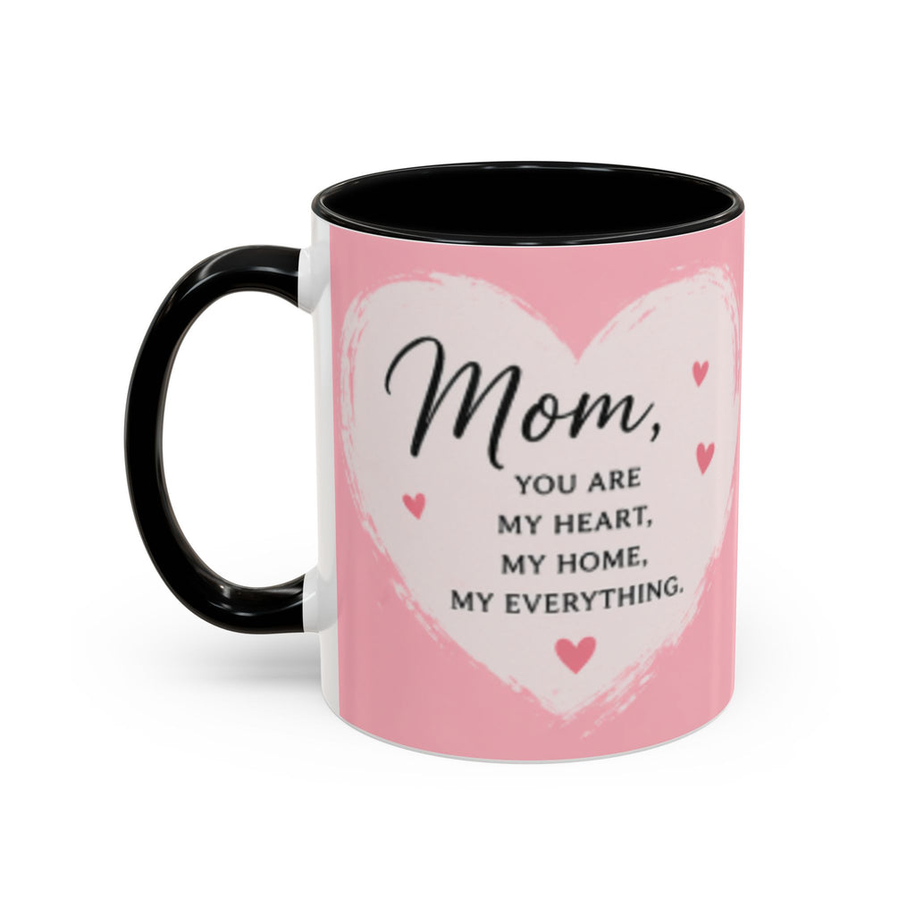 Happy Mother’s Day Heart Message Mug | Accent Coffee Mug 11oz 15oz