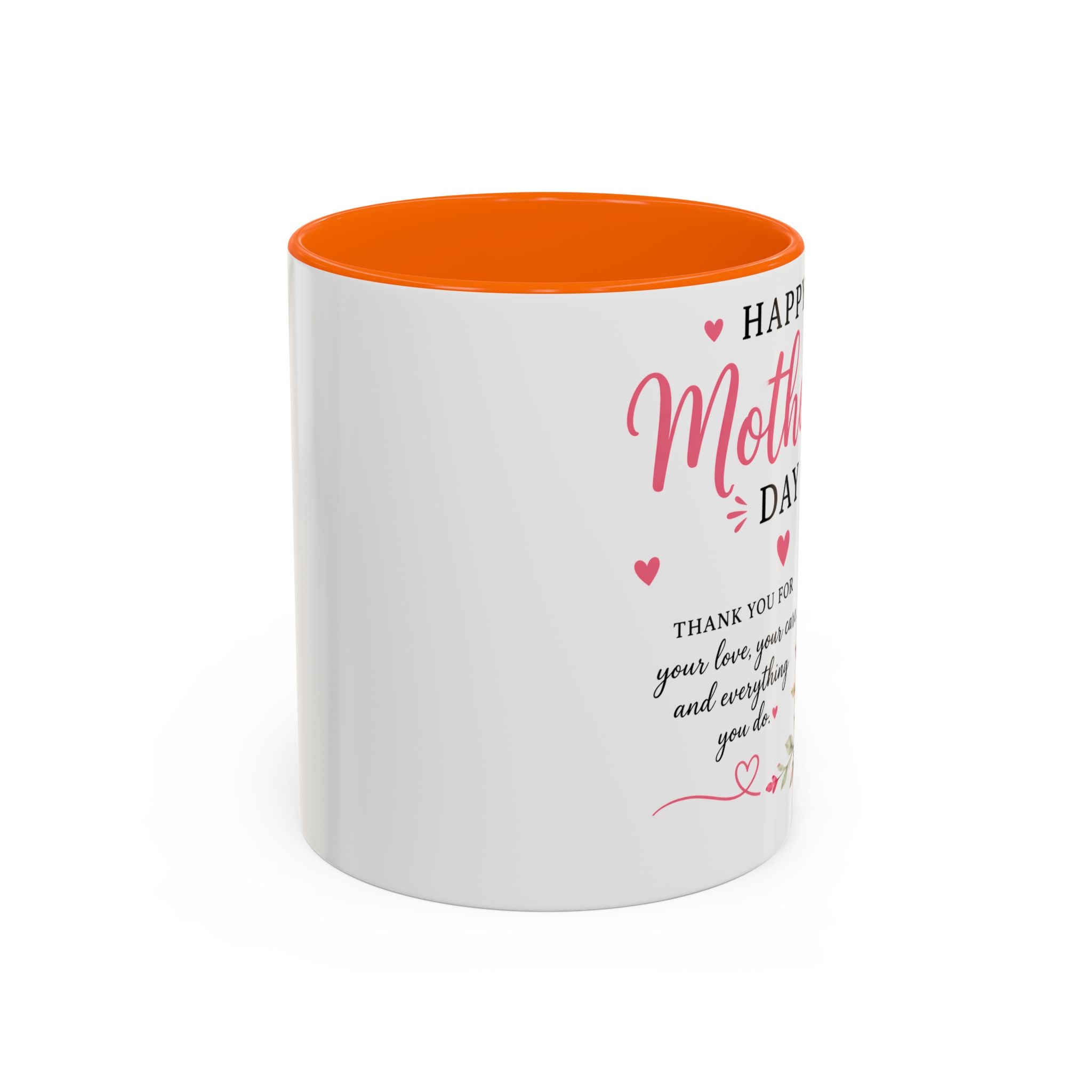 Happy Mother's Day floral design Accent Coffee Mug | 11oz 15oz