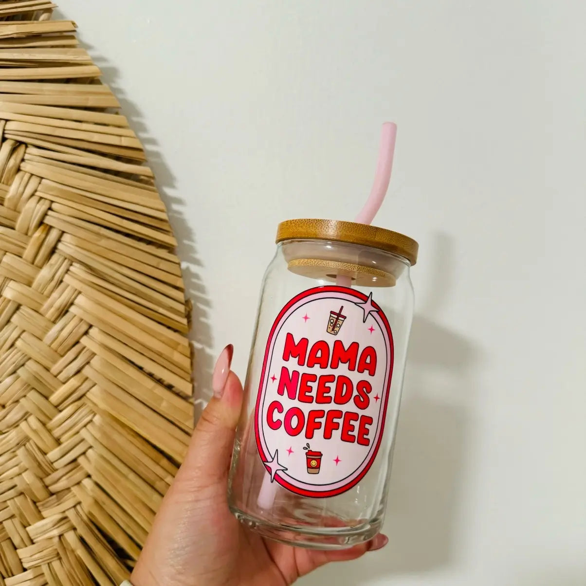 Mothers Day Beer Can Glass