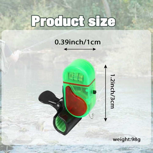2 Pack Fishing Bite Alarm with Led Light, Bite Alarms for Fishing Poles, Sensitive Smart Electronic Fishing Bells Clip-On