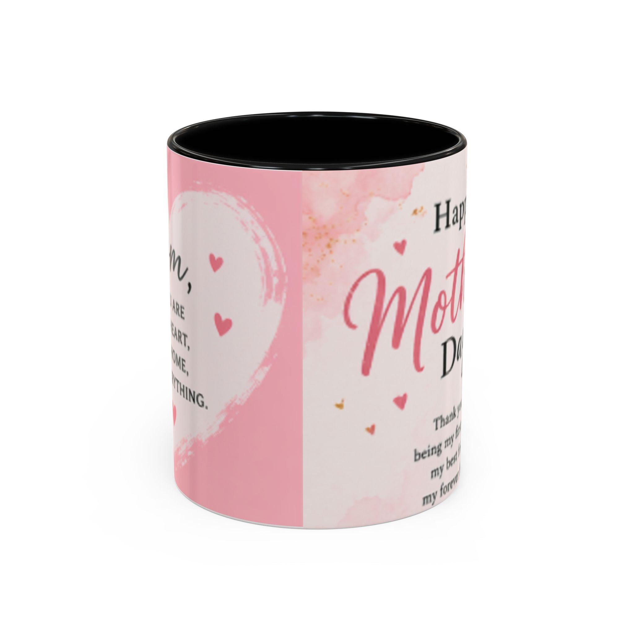 Happy Mother’s Day Heart Message Mug | Accent Coffee Mug 11oz 15oz