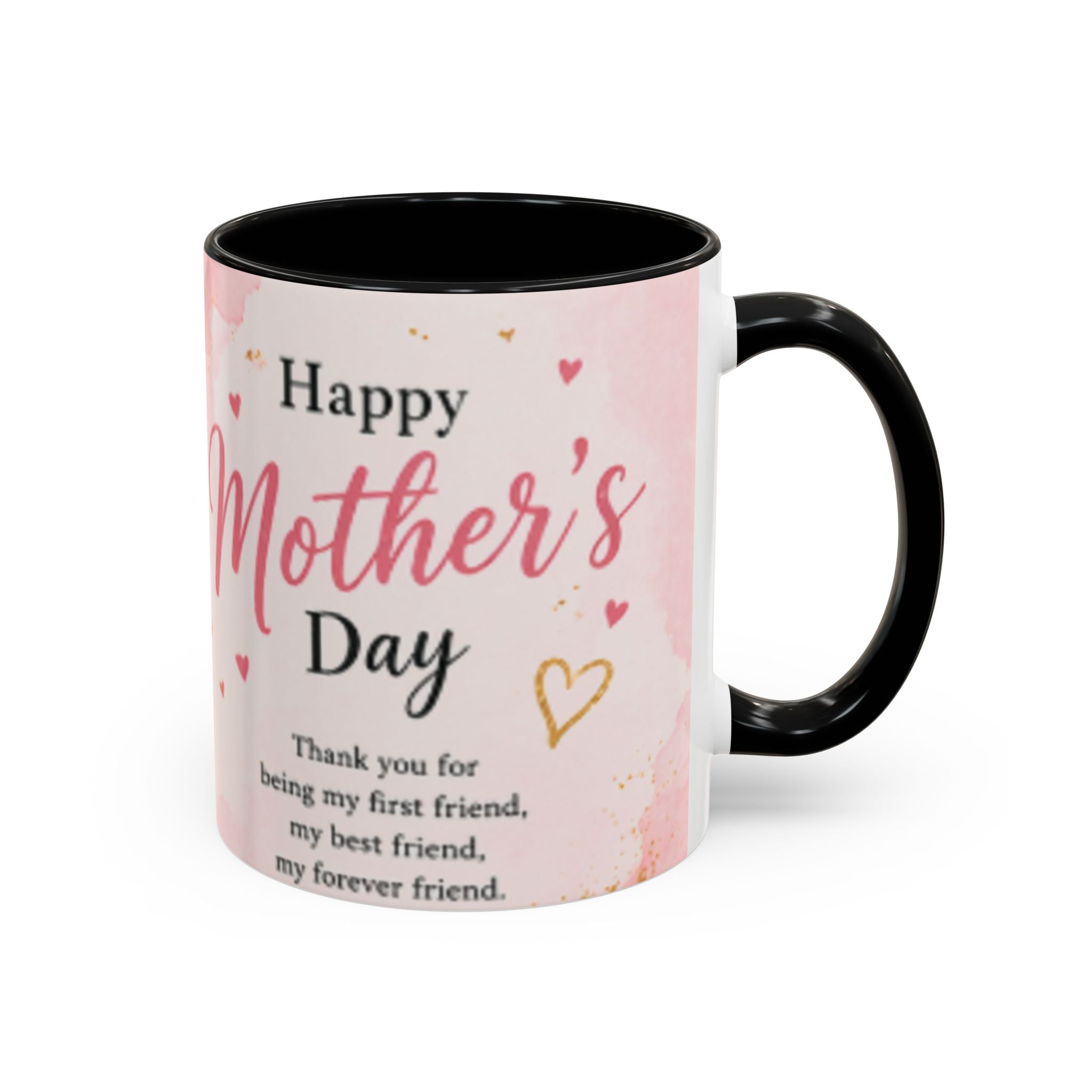 Happy Mother’s Day Heart Message Mug | Accent Coffee Mug 11oz 15oz