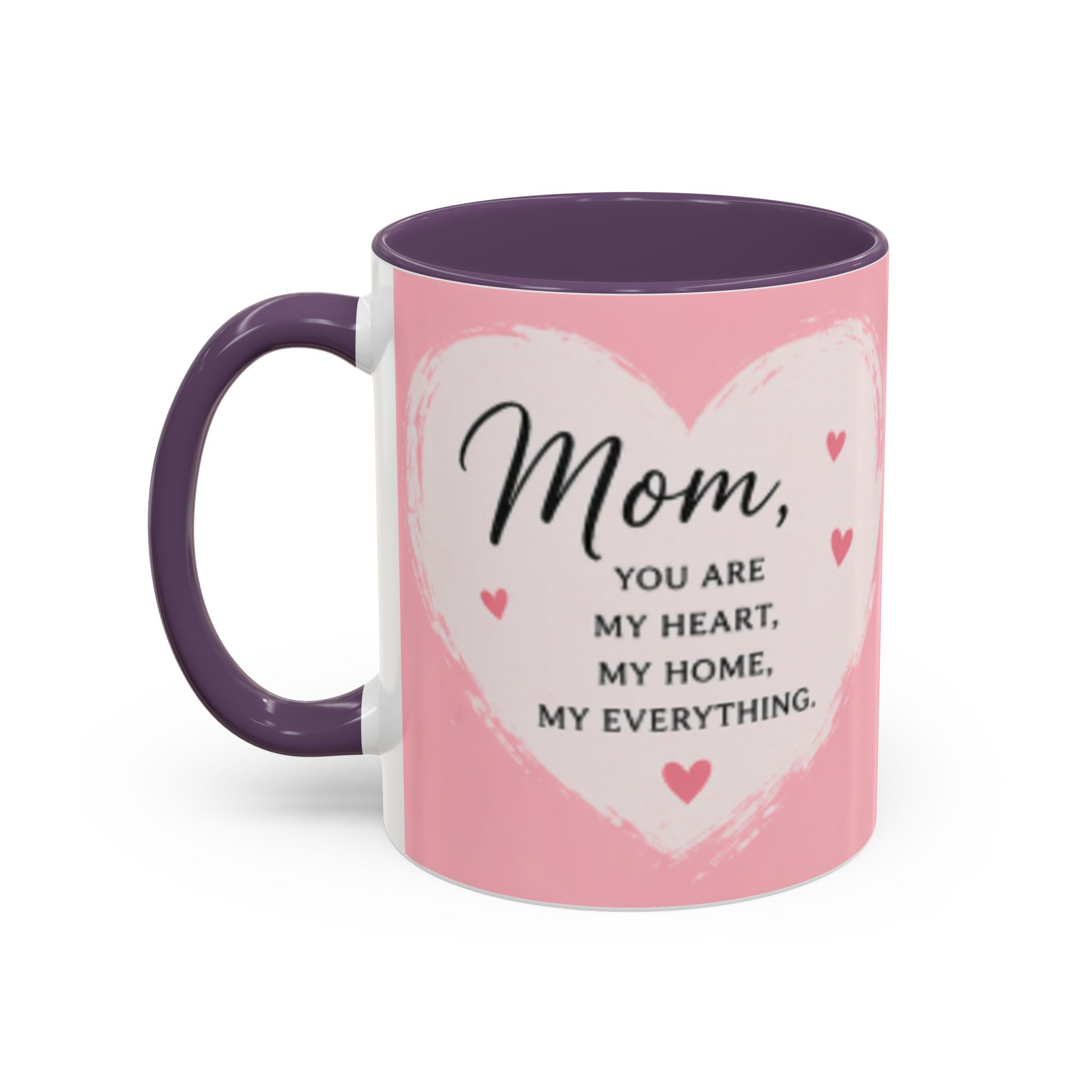 Happy Mother’s Day Heart Message Mug | Accent Coffee Mug 11oz 15oz