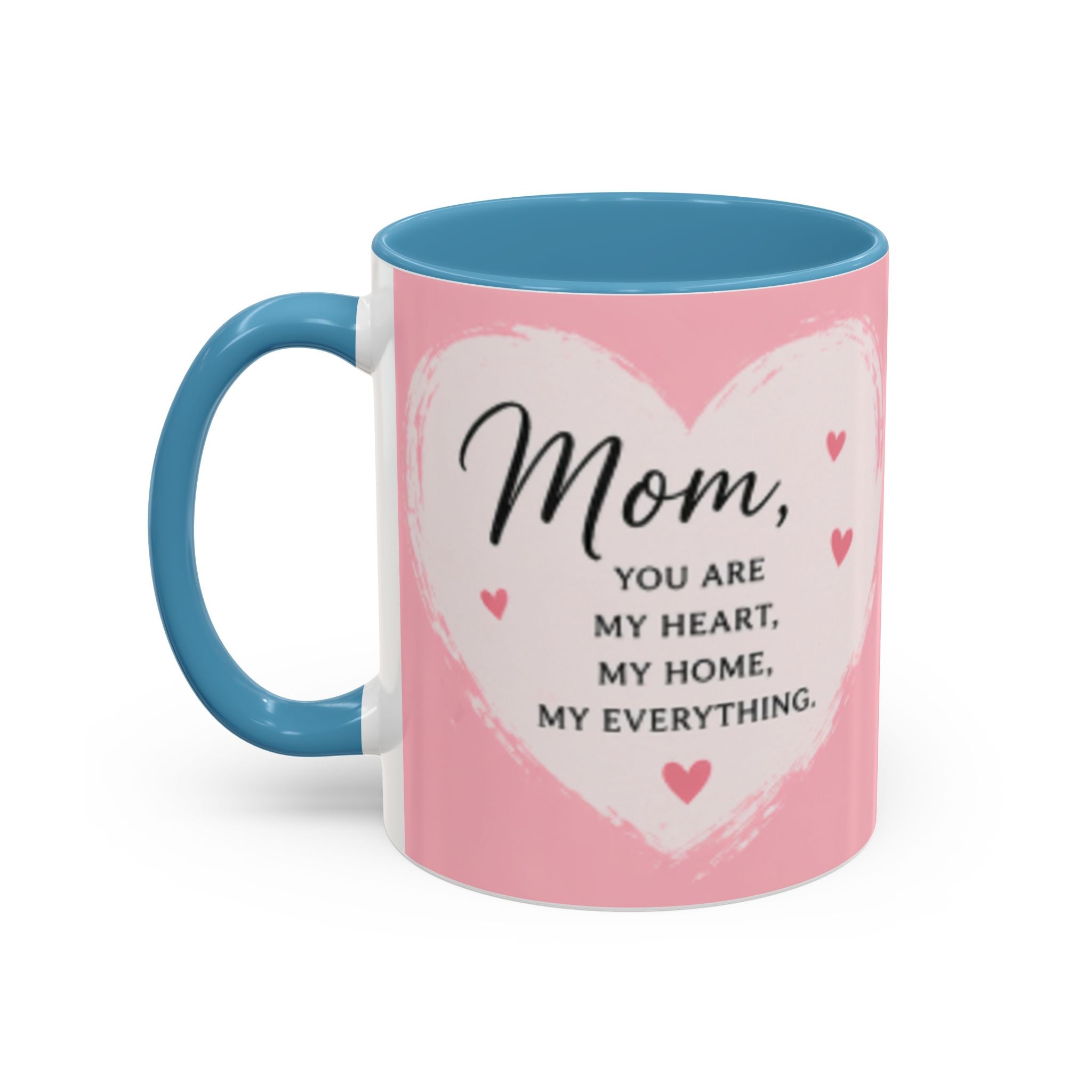 Happy Mother’s Day Heart Message Mug | Accent Coffee Mug 11oz 15oz