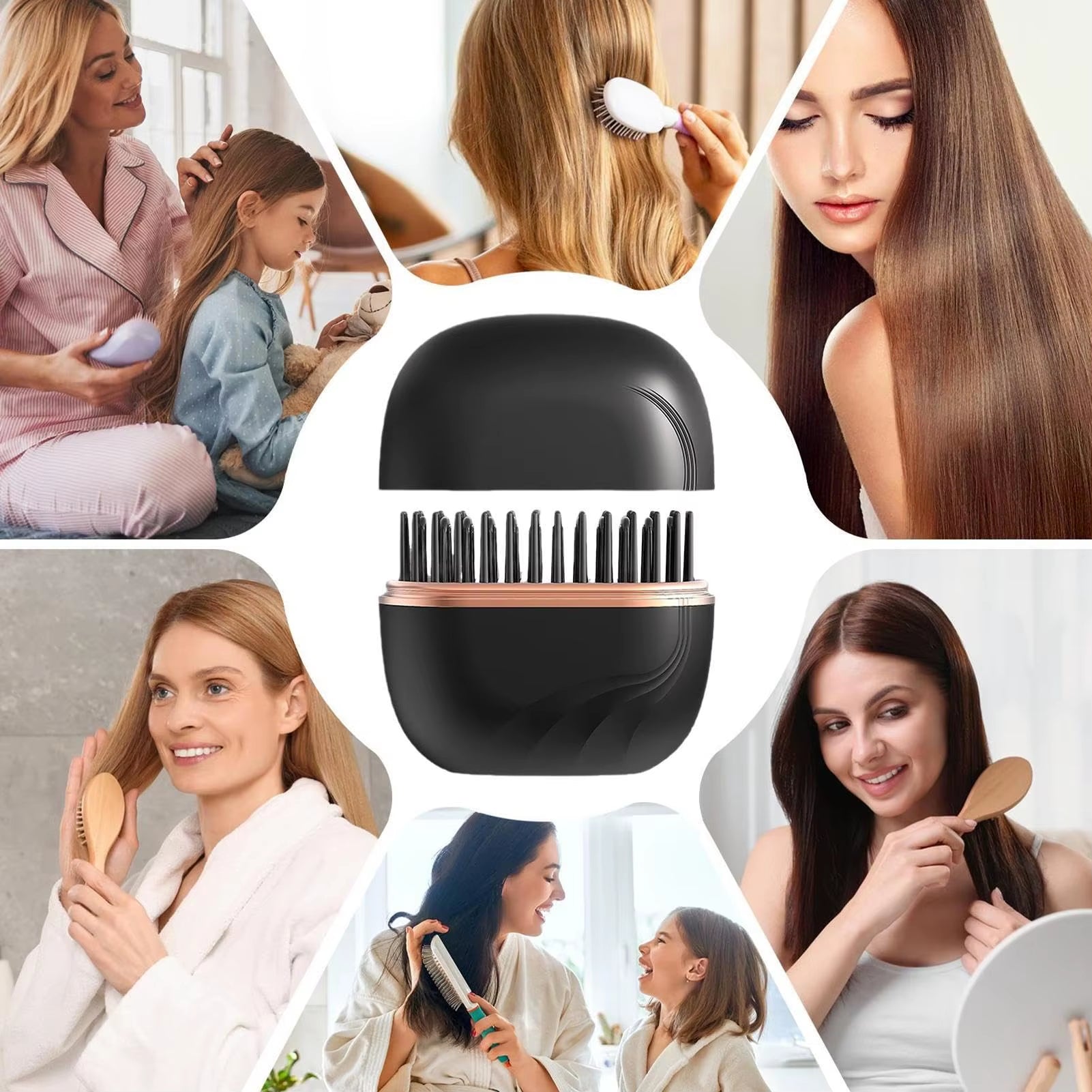2026 New Mini Straightener Rechargeable Portable Hair Straightener Brush Anti-Scald Shell Cordless USB Charging Straighteners