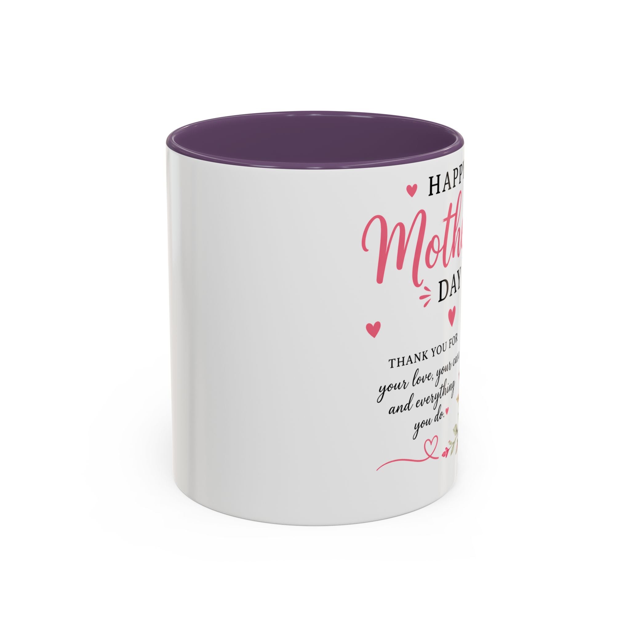 Happy Mother's Day floral design Accent Coffee Mug | 11oz 15oz