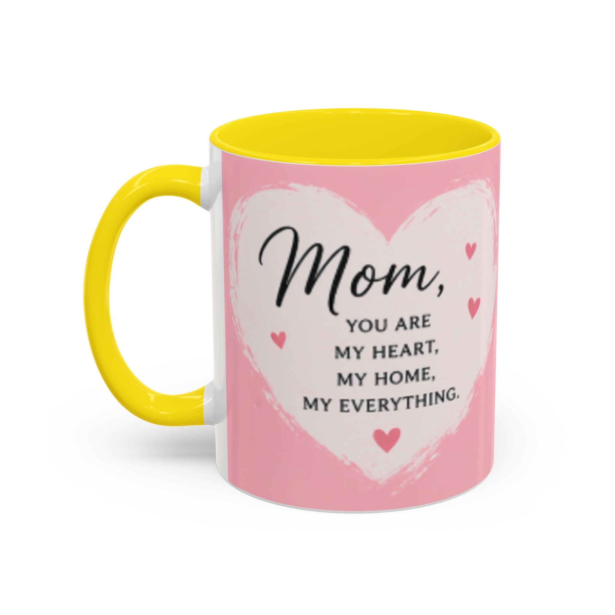 Happy Mother’s Day Heart Message Mug | Accent Coffee Mug 11oz 15oz